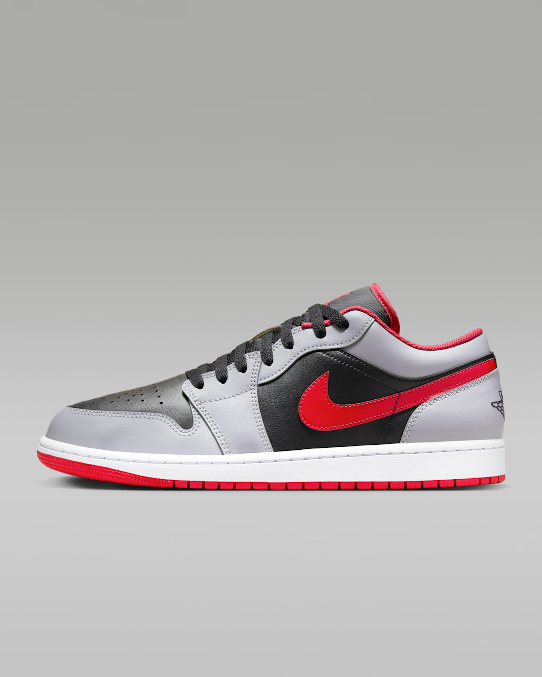 Air Jordan 1 Low Men's Shoes - Black/Cement Grey/White/Fire Red