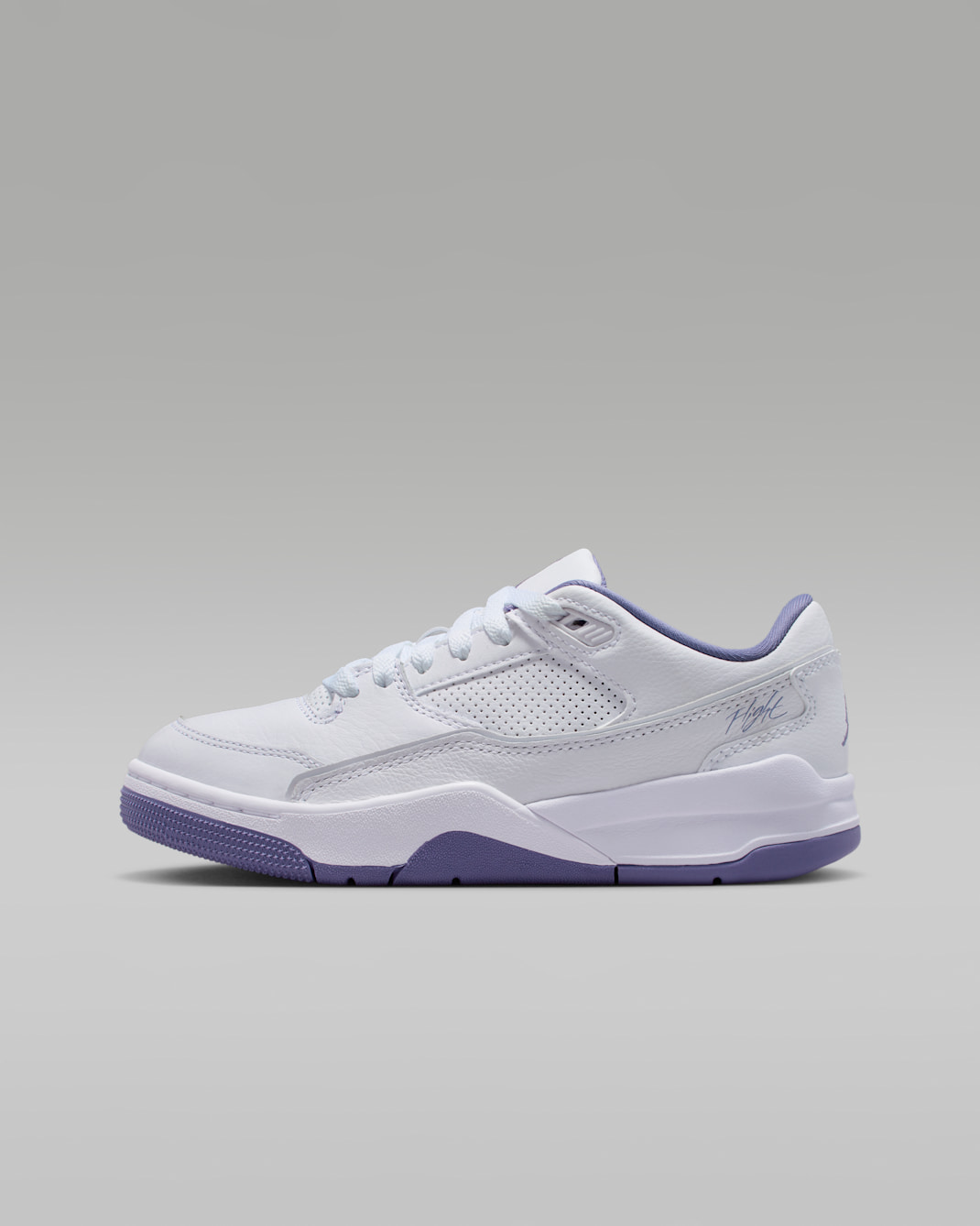 Jordan Flight Court Big Kids' Shoes - White/Dusty Amethyst