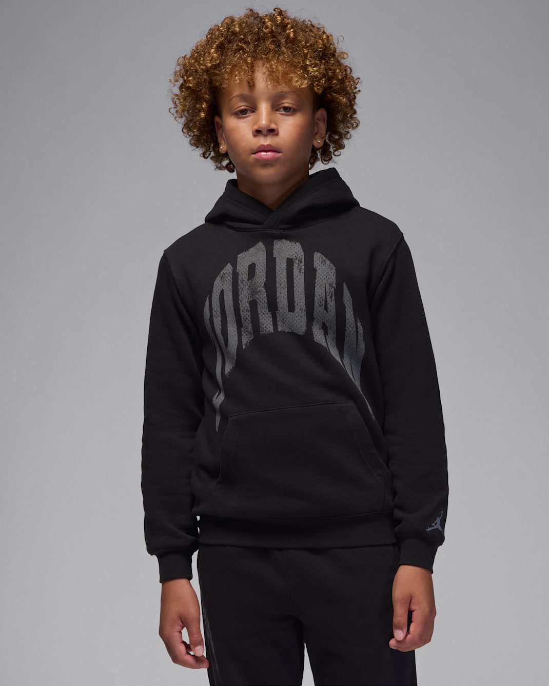 Hoodie pullover de lã cardada Jordan MVP Júnior - Preto