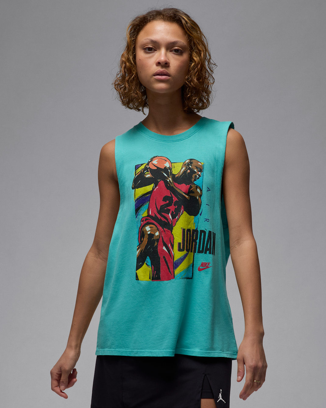 Jordan Women's Sleeveless Graphic T-Shirt - Washed Teal