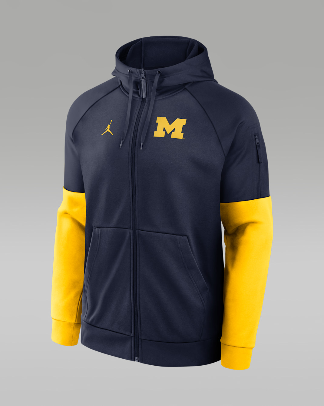 Michigan Primetime Men's Jordan Brand Therma-FIT College Full-Zip Hoodie - Navy/Gold