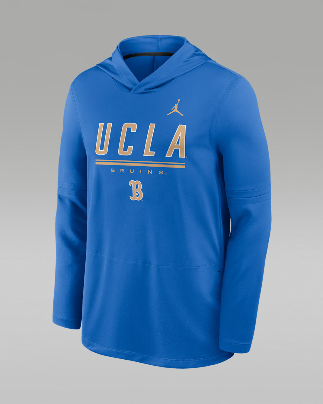 UCLA Sideline Men's Jordan Brand Dri-FIT College Long-Sleeve Hooded Top - Signal Blue/Black