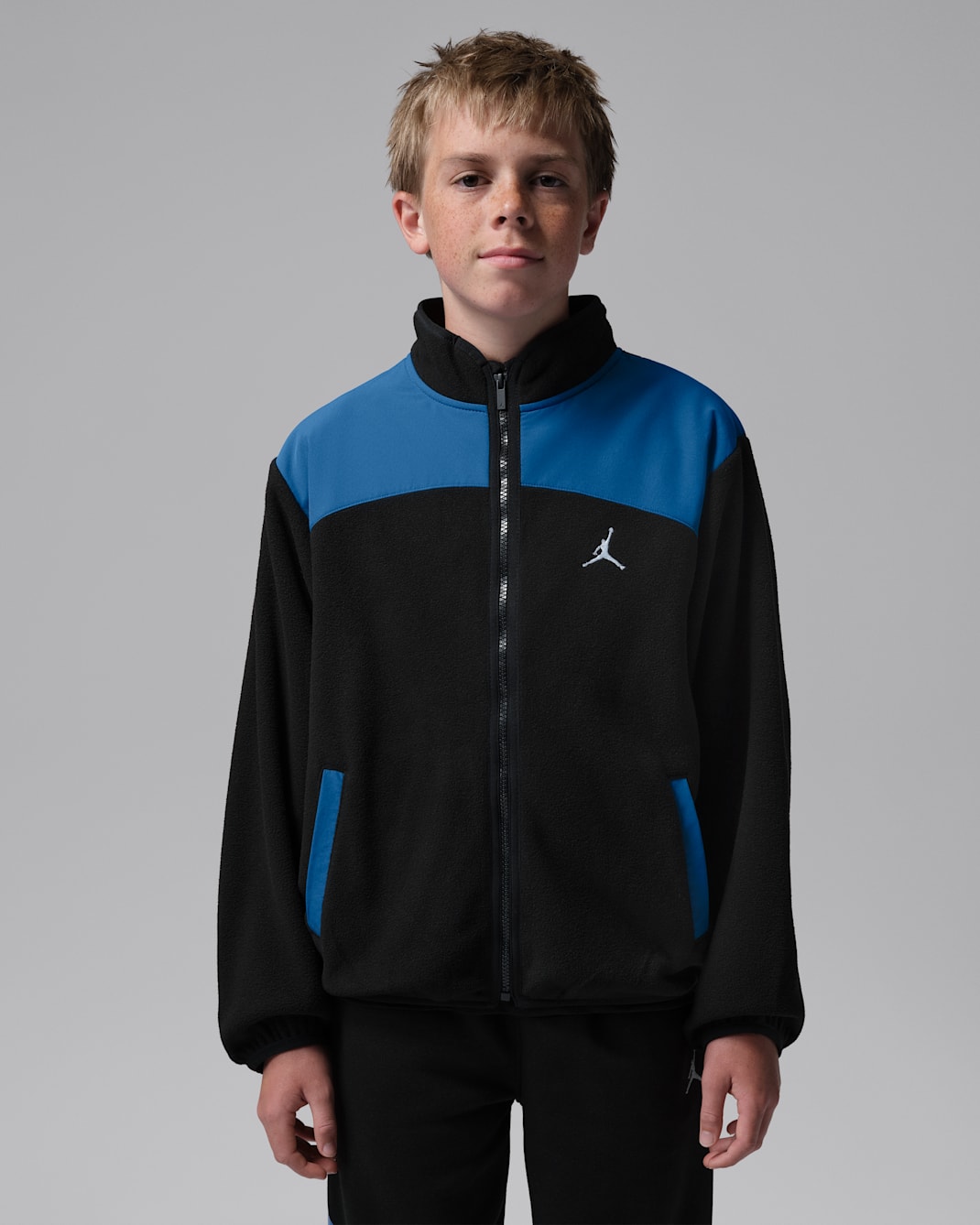 Jordan Big Kids' Mountainside Polar Fleece Full-Zip Jacket - Black