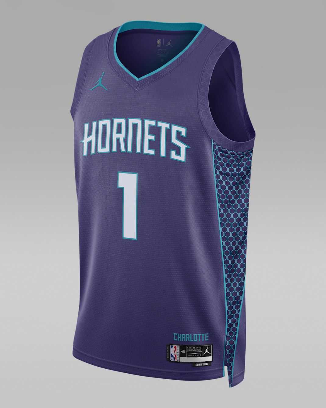 Jersey Jordan Dri-FIT NBA Swingman para hombre Charlotte Hornets Statement Edition - Orquídea nuevo