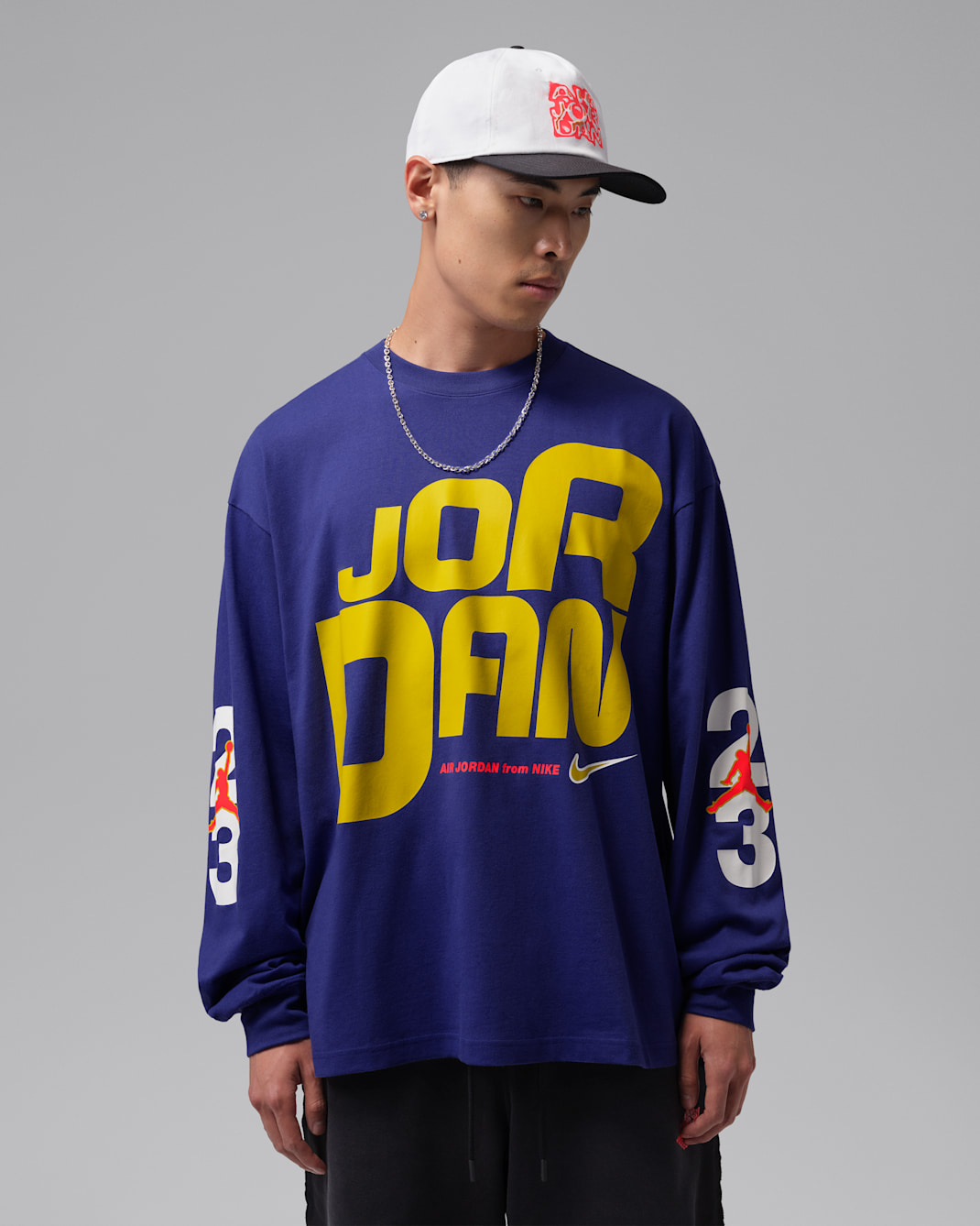 Playera Jordan Flight con gráfico de manga larga para hombre - Concordia claro