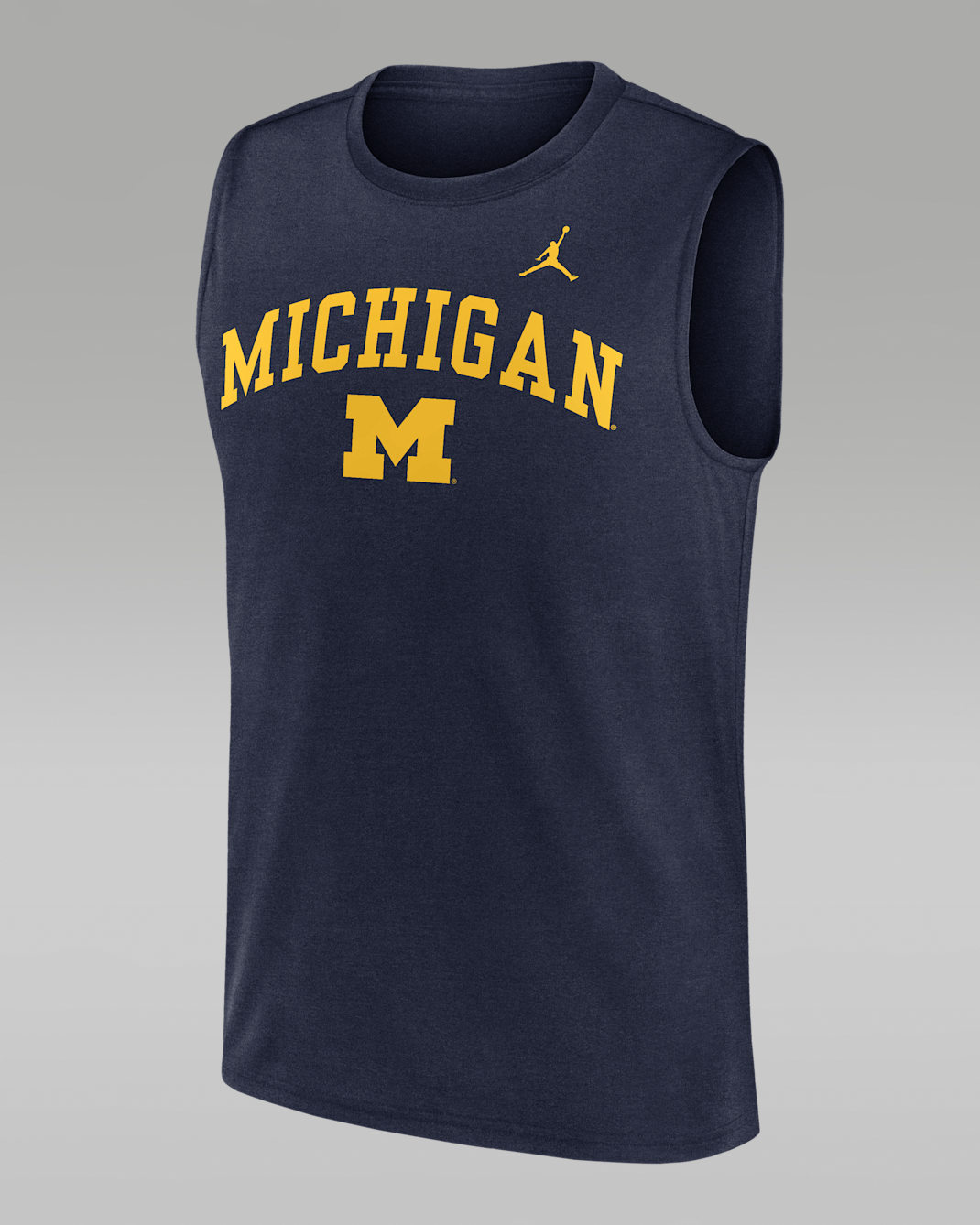 Michigan Primetime Arch Legend Men's Nike Dri-FIT College Muscle Tank Top - College Navy