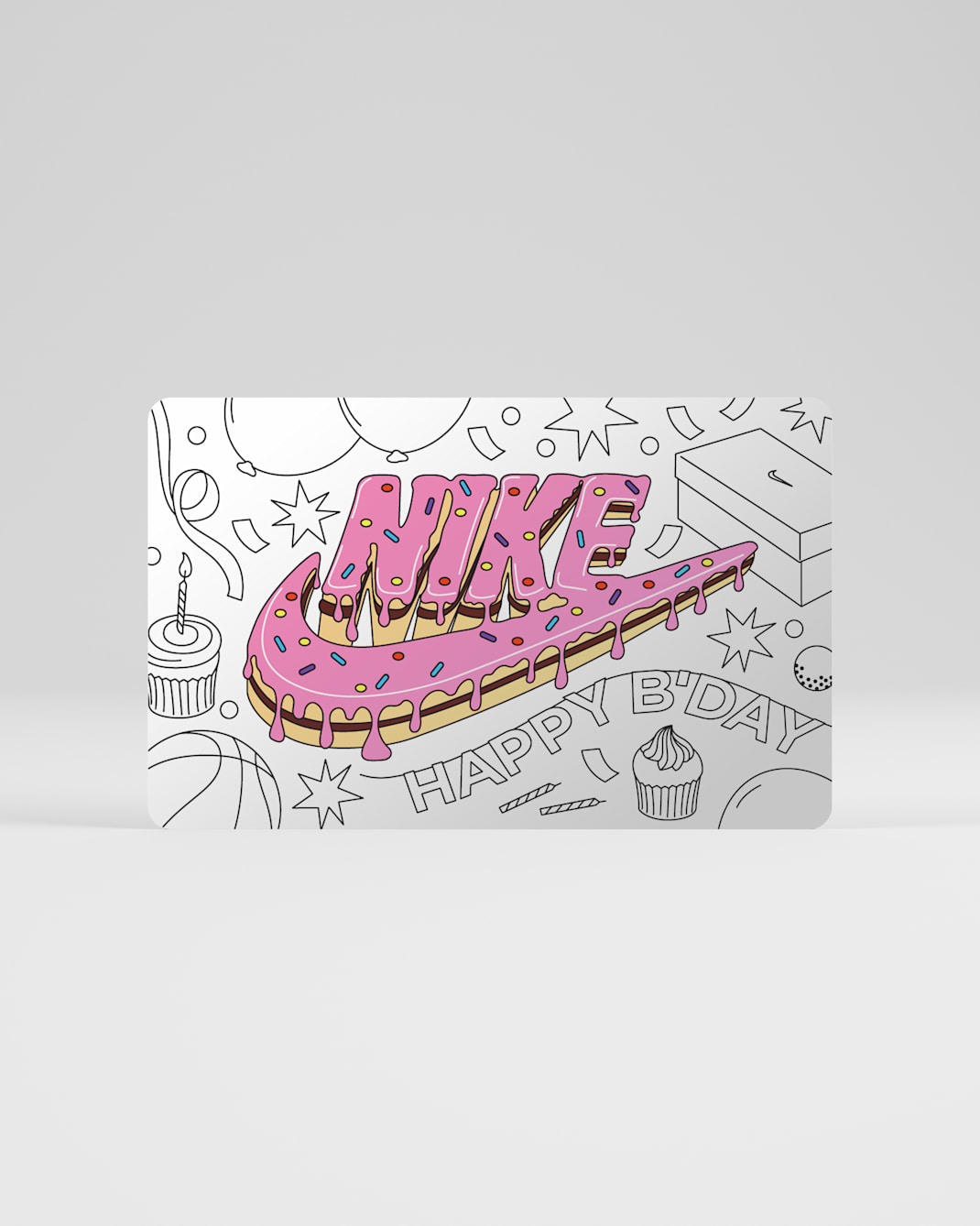 Nike Gift Card Mailed in a Mini Nike Shoebox - White