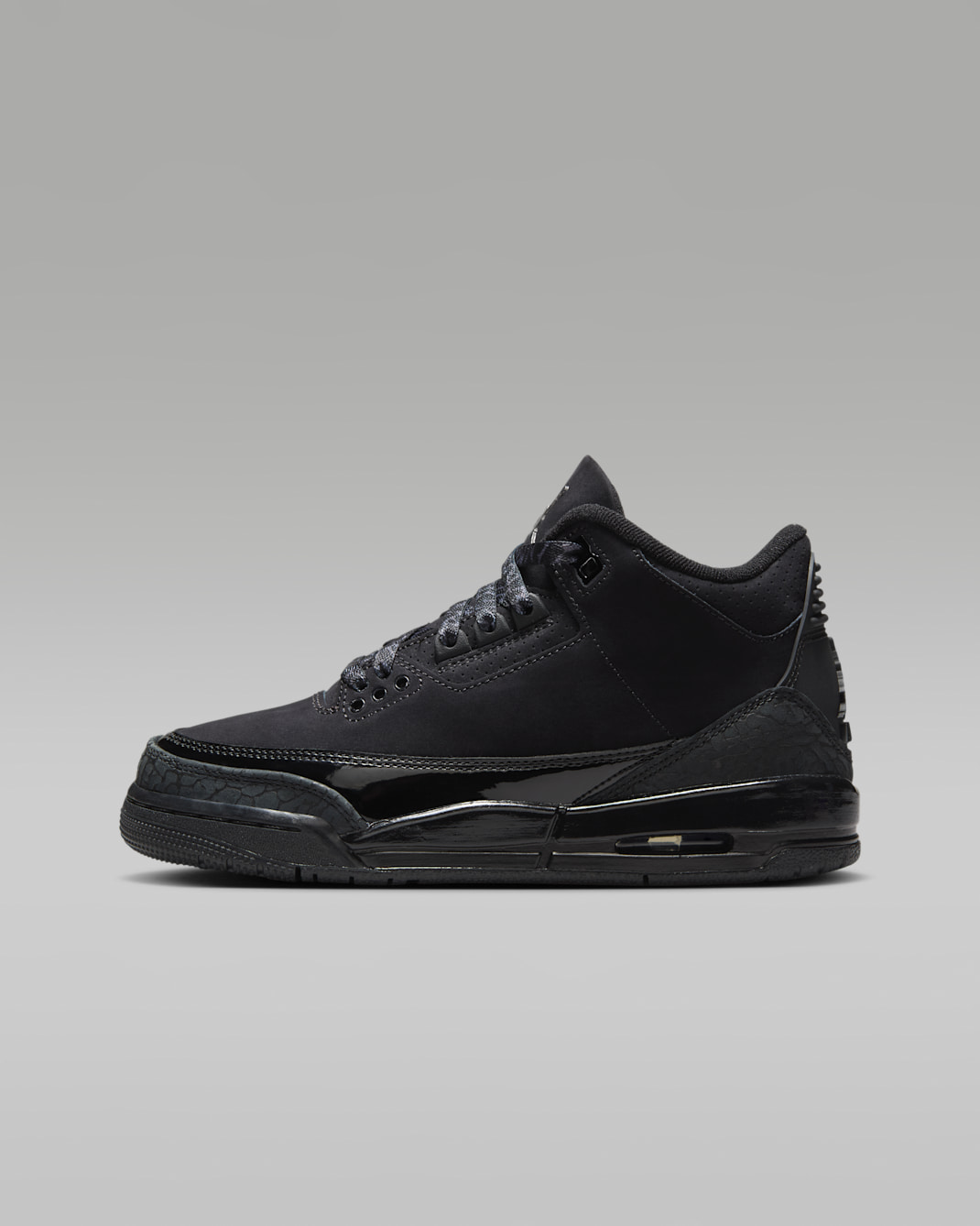 Air Jordan 3 Retro 'Black Cat' Older Kids' Shoes - Black/White/Dark Charcoal