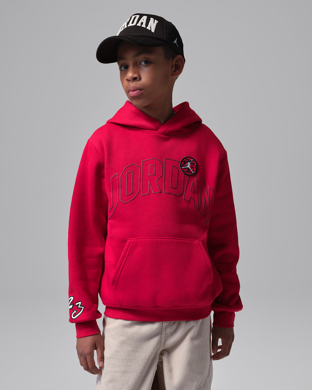 Jordan Big Kids' Dynasty Fleece Pullover Hoodie - Red