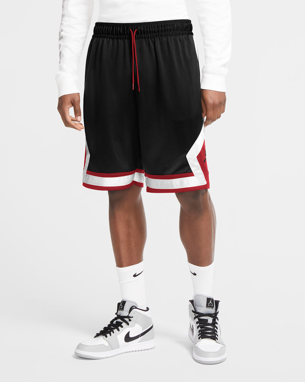 Jordan Jumpman Men's Diamond Shorts - Black/Gym Red/White/Black