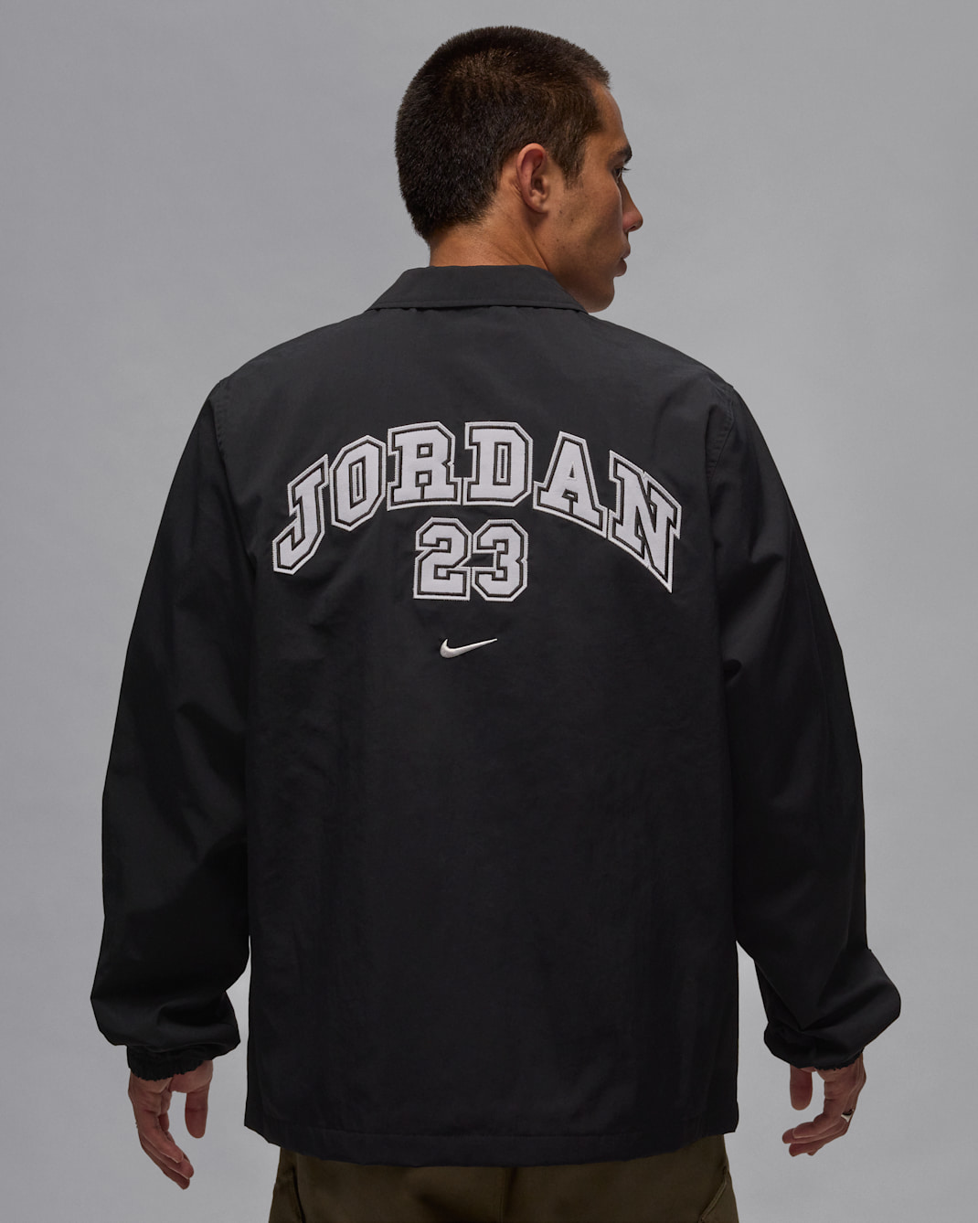 Jordan MVP Men's Jacket - Black/White/Light Smoke Grey