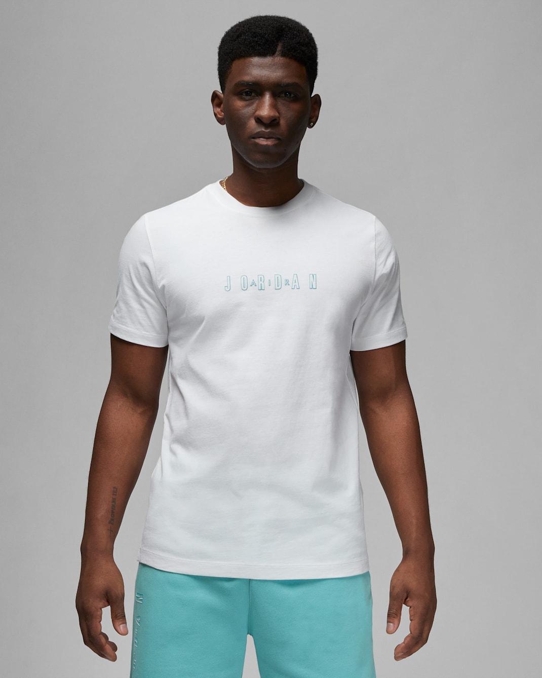Jordan Essentials Men's T-Shirt - White/Bleached Aqua/Aquatone