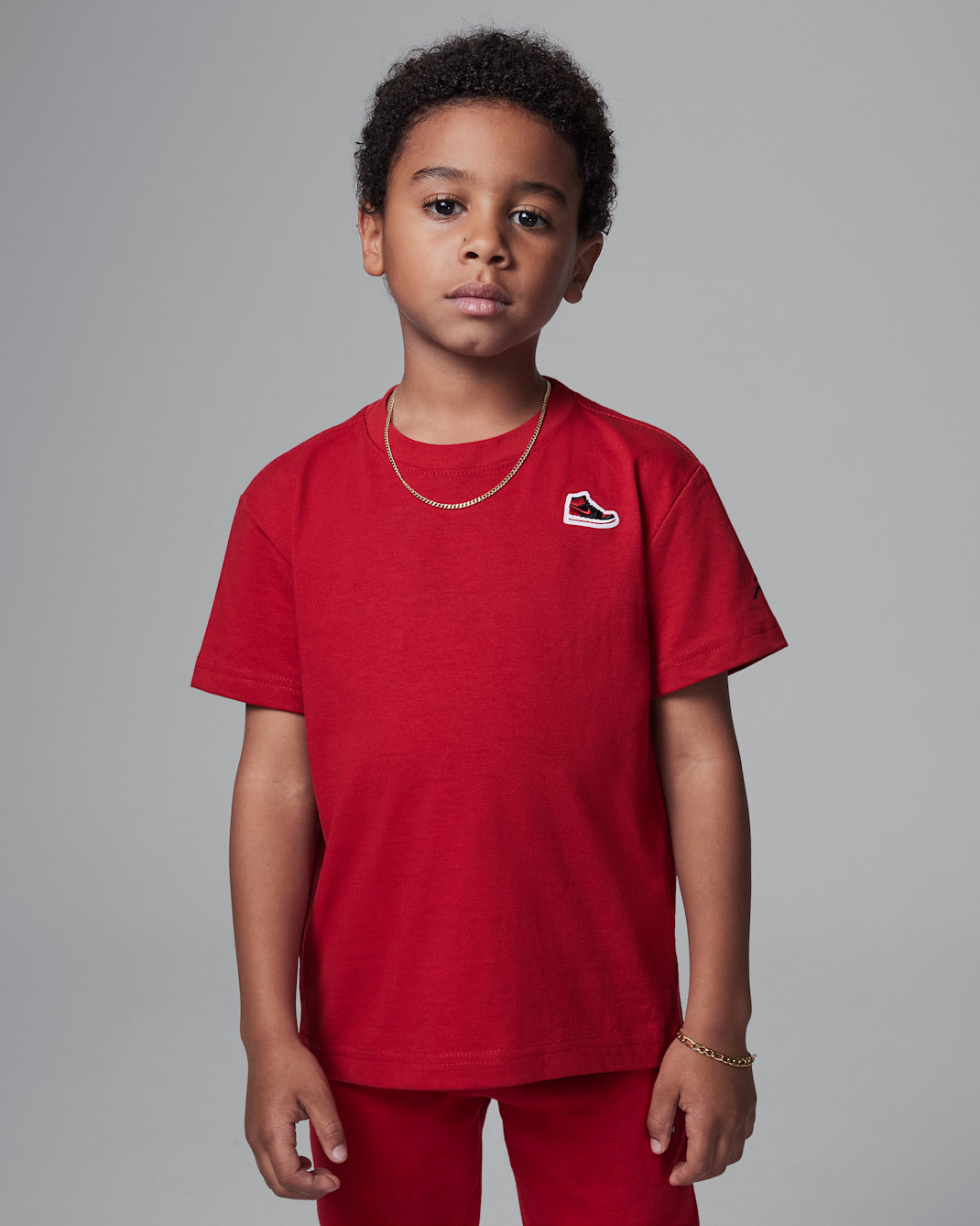 エア ジョーダン 1 リトルキッズ パッチ Tシャツ - バーシティレッド