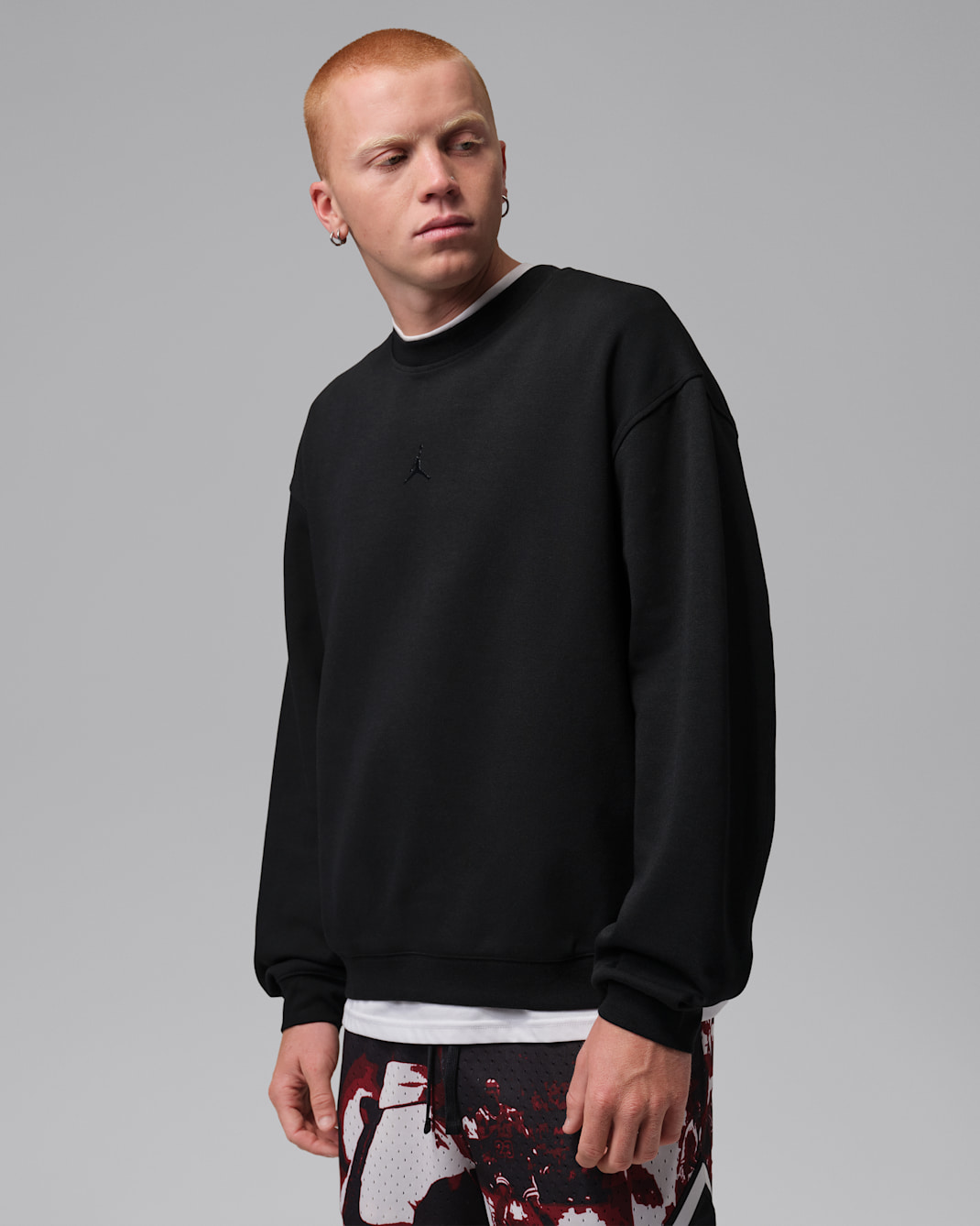 Jordan Sport Hoop Fleece Men's Dri-FIT Crew-Neck Sweatshirt - Black