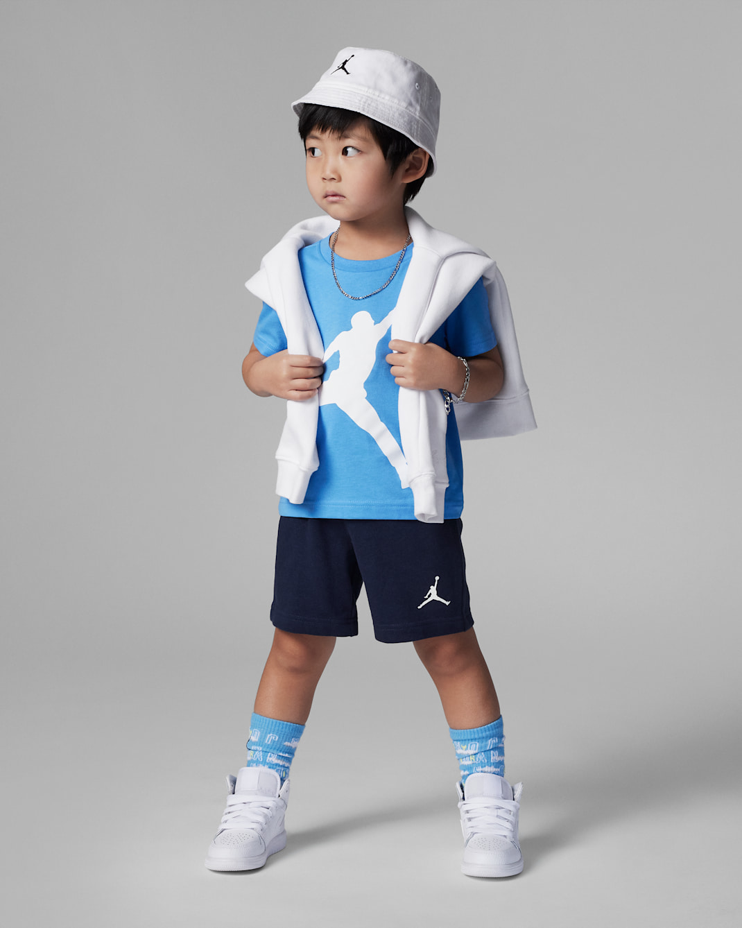 Conjunto Jumbo Jumpman de 2 piezas de shorts infantil Jordan - Azul marino medianoche