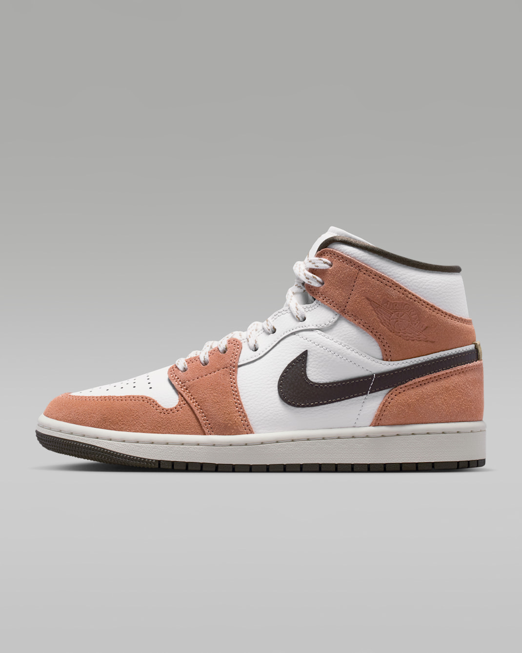 Air Jordan 1 Mid Women's Shoes - Sail/Light Cognac/Filbert/Dark Hazel