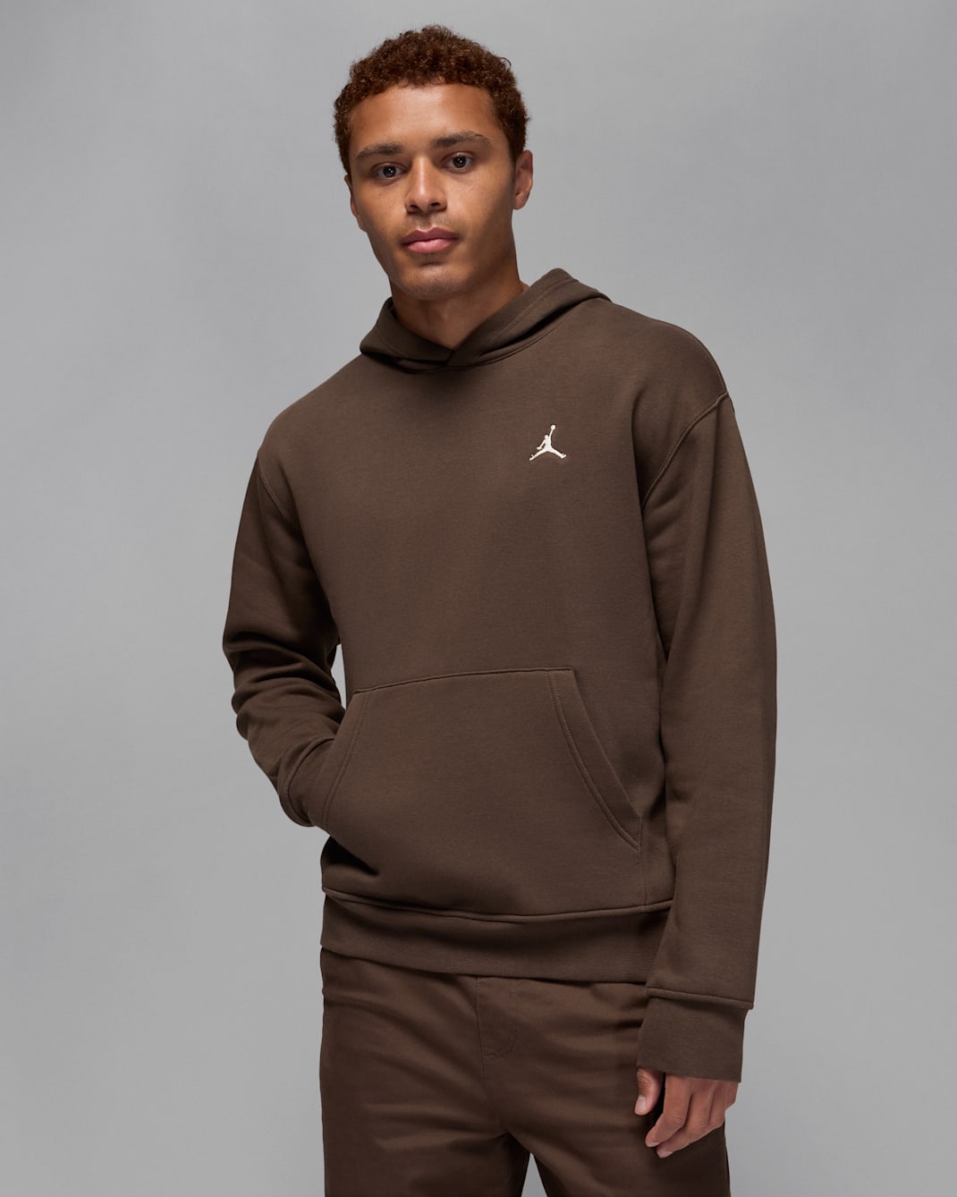 Sweat à capuche en tissu Fleece Jordan Brooklyn pour homme - Baroque Brown/Sail
