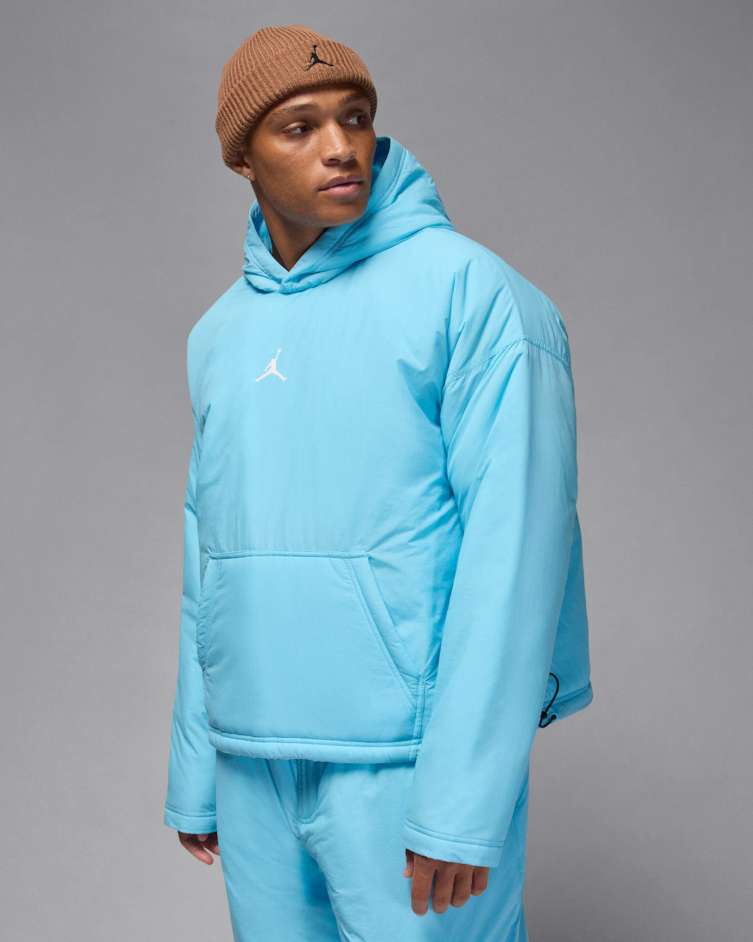 Jordan Flight Gepolsterter Mountainside Hoodie (Herren) - Blue Chill/Weiß