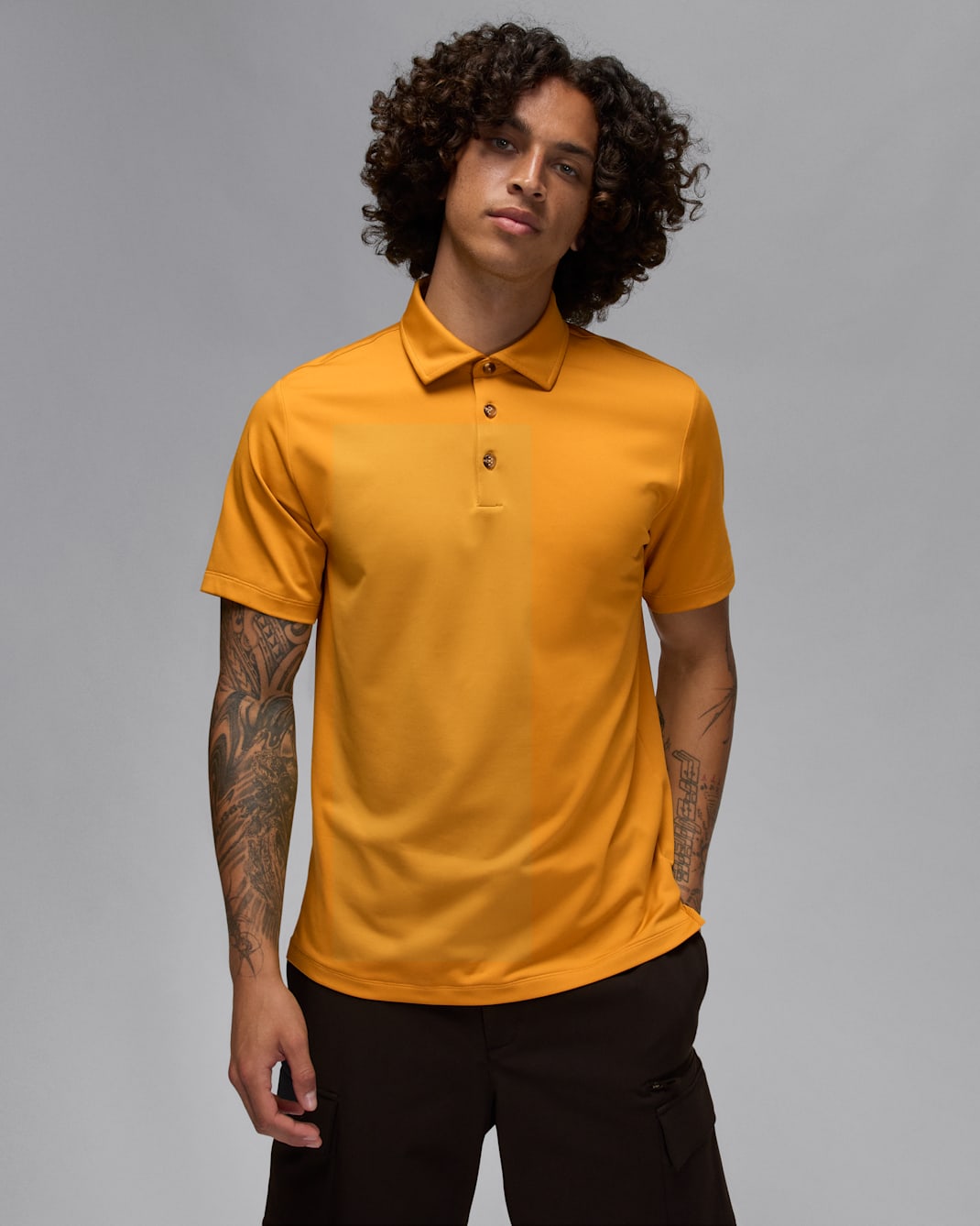 조던 스포츠 남성 골프 폴로 - 골드톤/골드톤