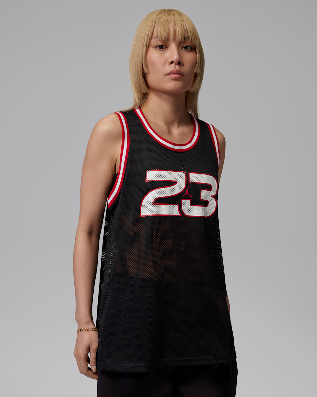 조던 브루클린 여성 저지 - 블랙/짐 레드