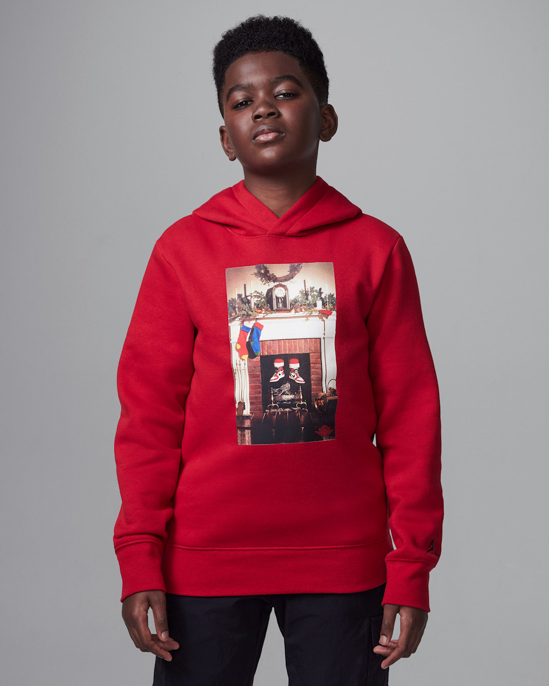 Sudadera con capucha sin cierre para niño talla grande Air Jordan - Rojo gimnasio
