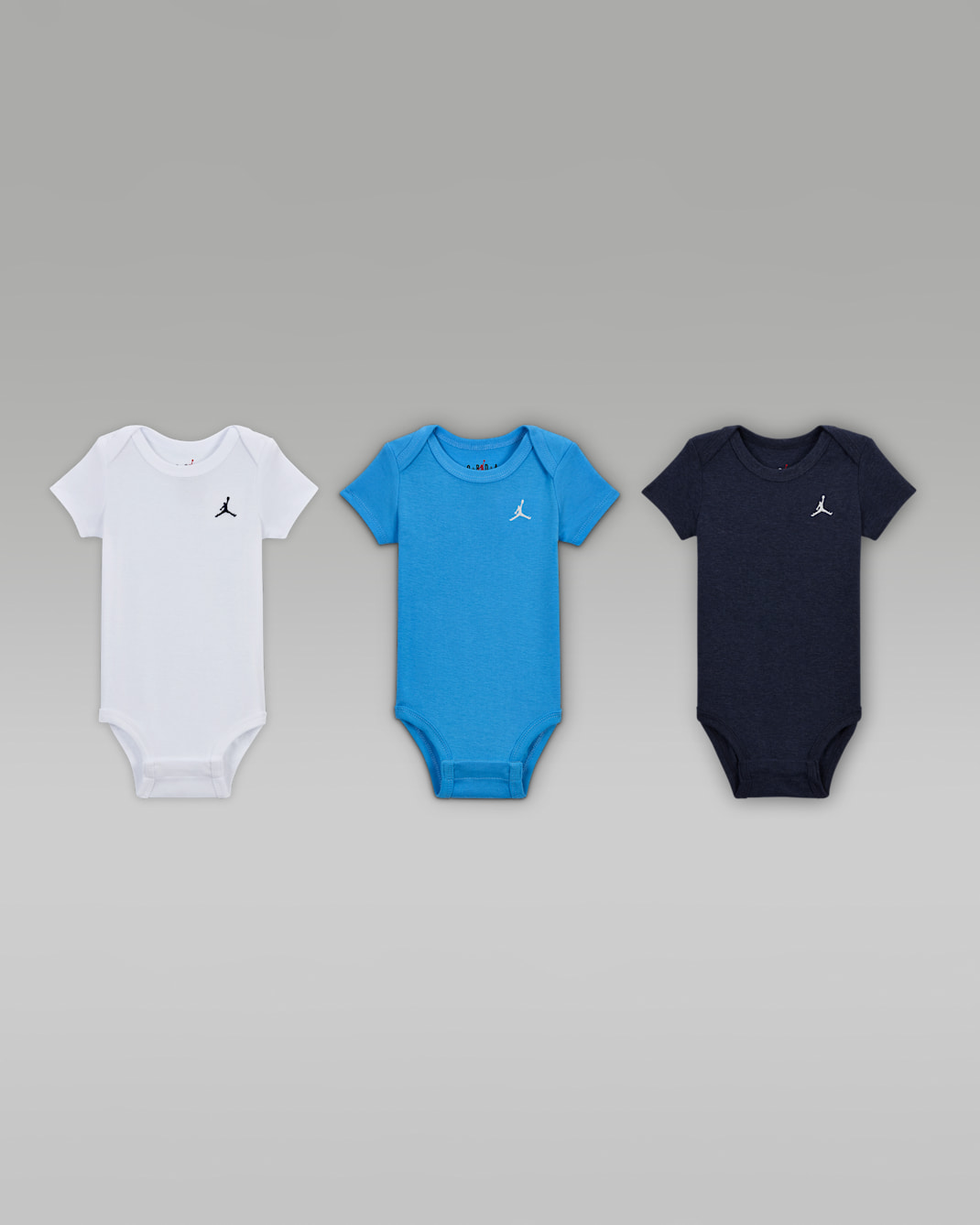 Jordan Everyday Essentials Baby Bodysuits (3-Pack) - Obsidian Heather