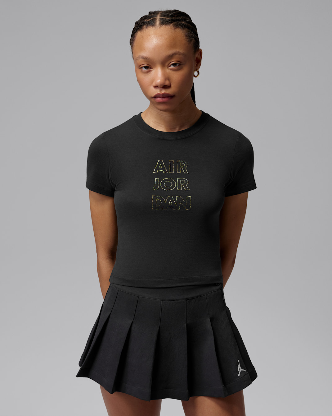 Playera con gráfico para mujer Jordan Brooklyn - Sombrío apagado/Blanco