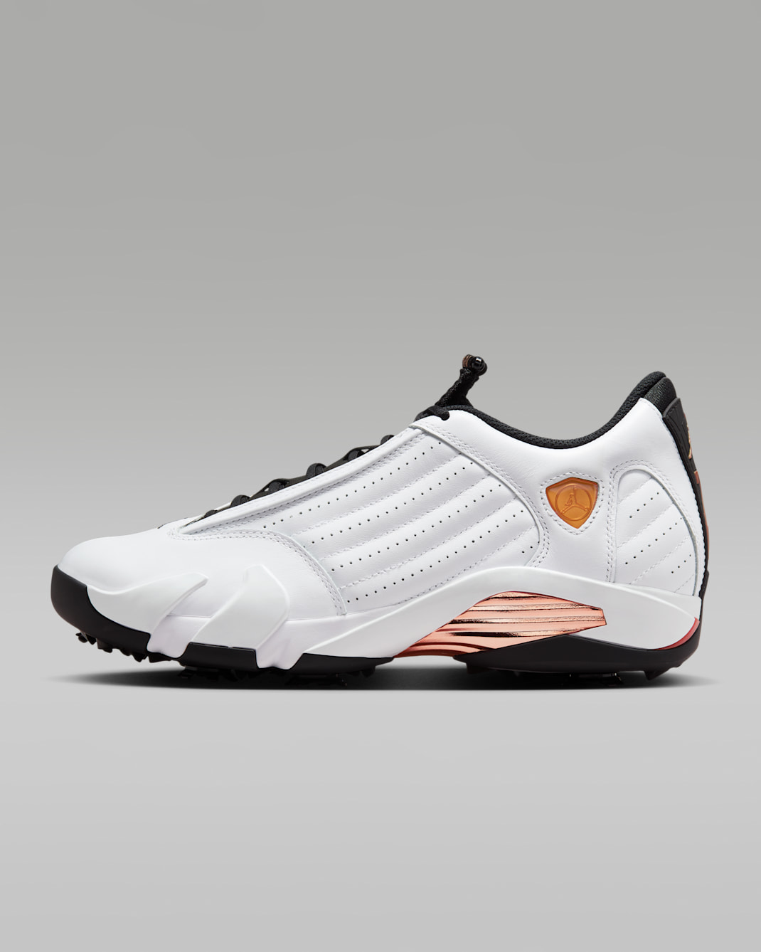 エア ジョーダン 14 G ゴルフシューズ - ホワイト/ブラック/メタリックコッパー