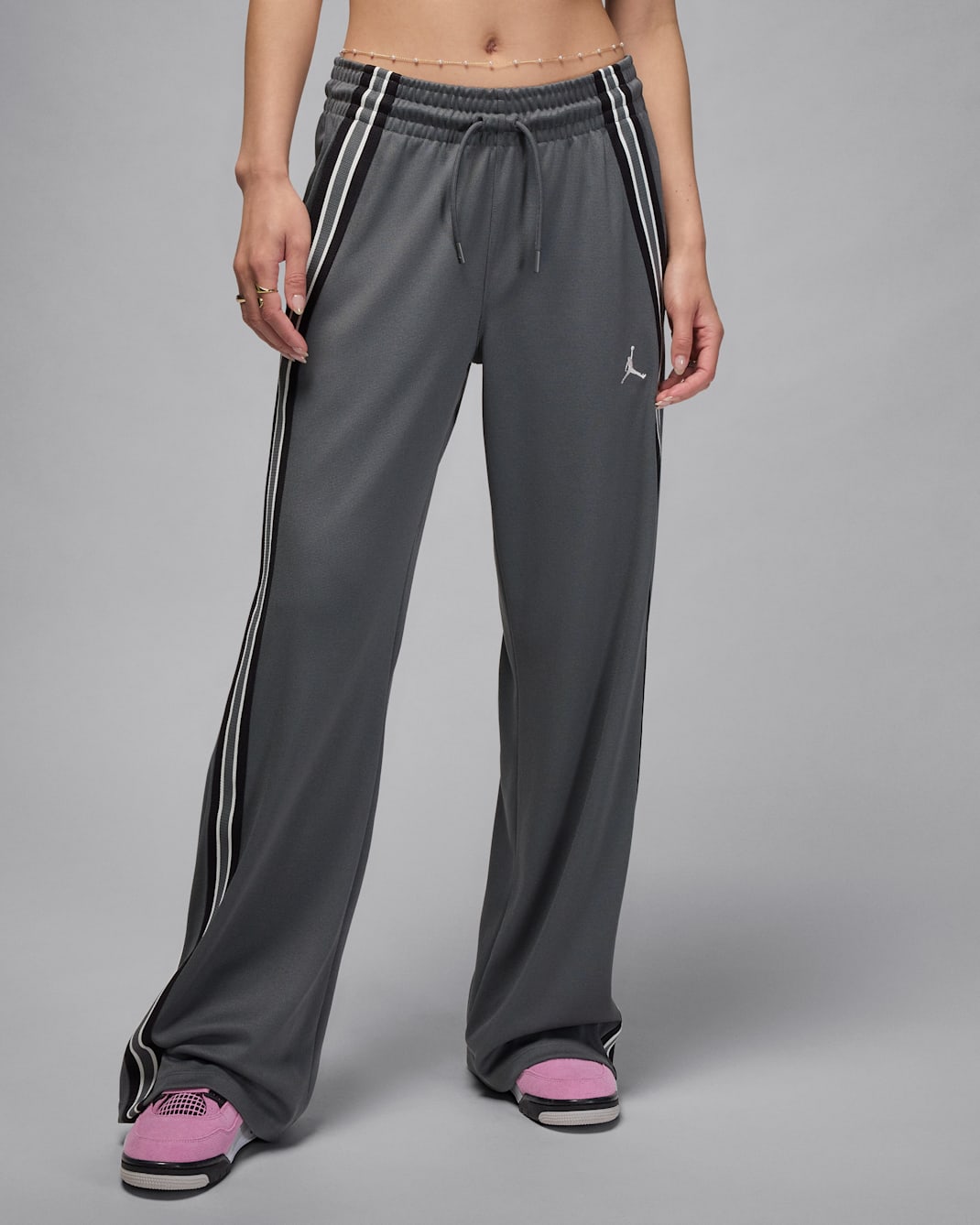 Jordan Brooklyn Pantalón de chándal - Mujer - Iron Grey/Negro/Sail/Sail