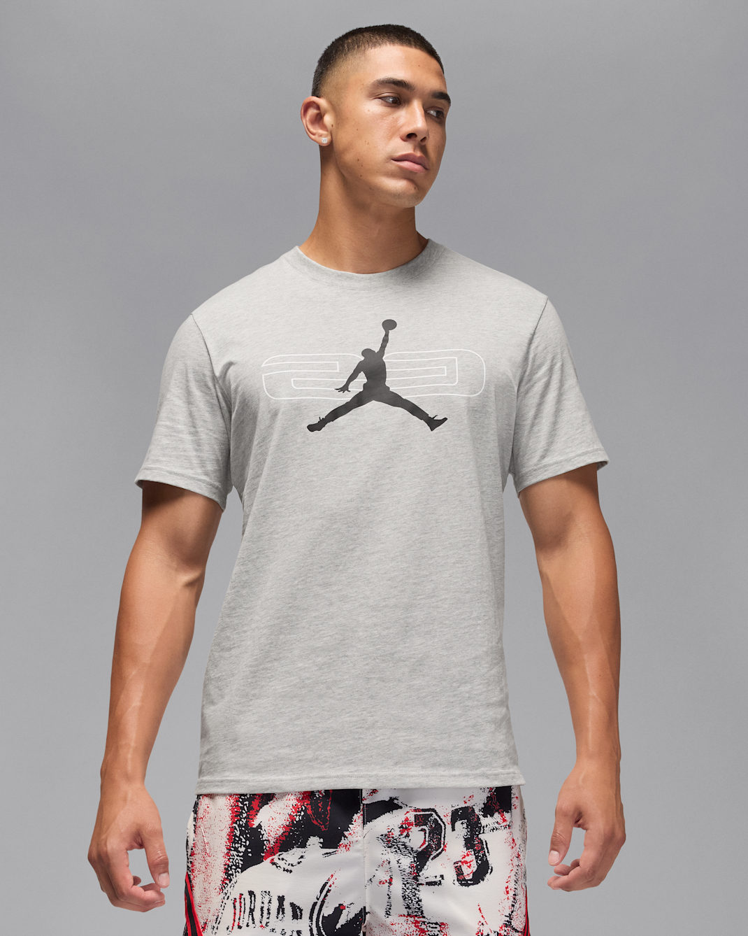 Jordan Sport-T-shirt til mænd - Grey Heather/sort