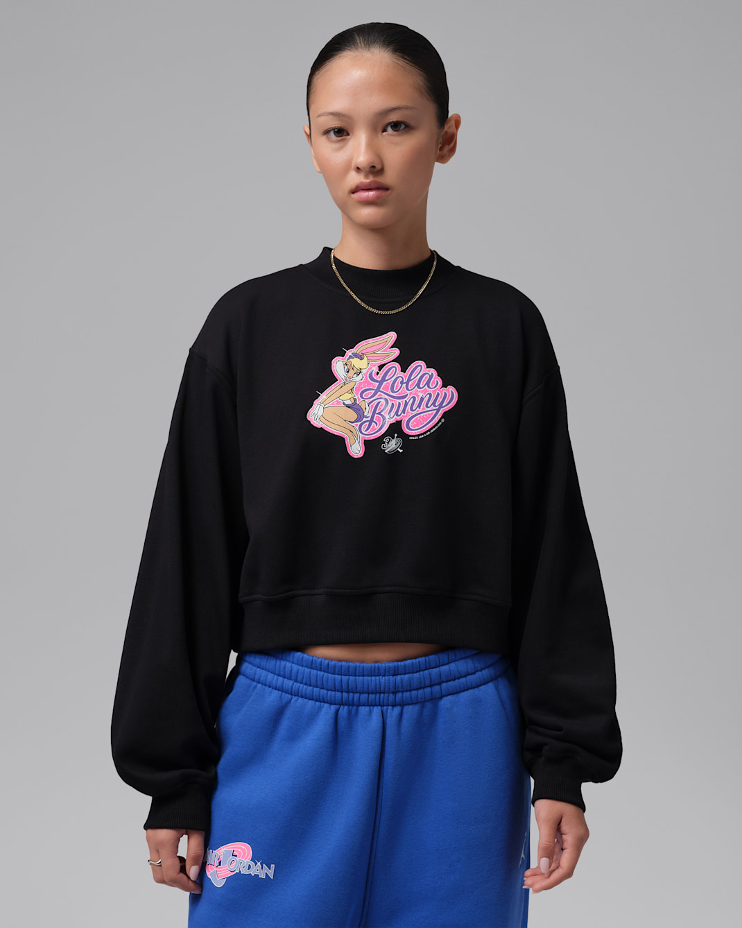 Jordan Brooklyn Space Jam Women's Lola Bunny Crew-Neck Sweatshirt - Black