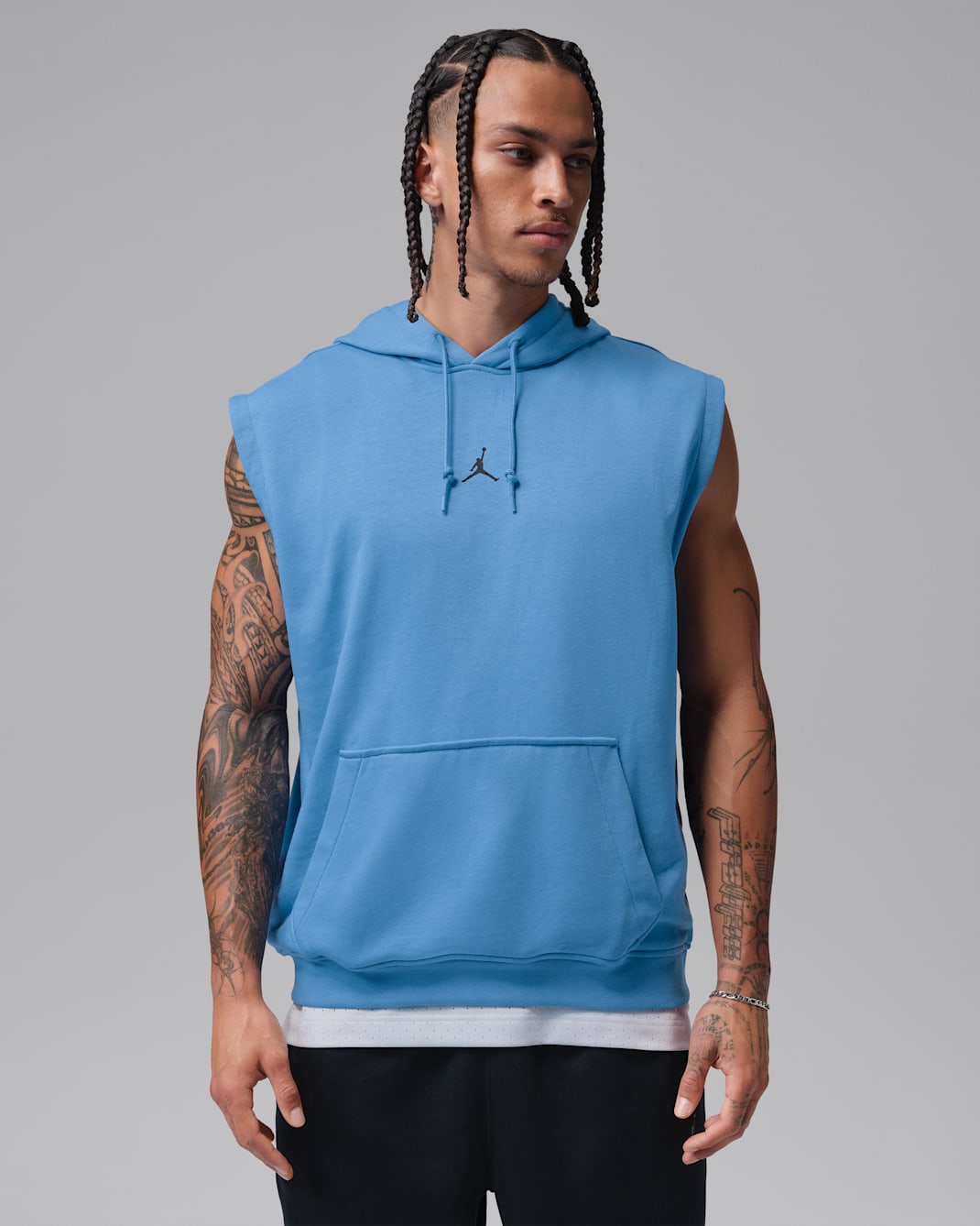 Felpa pullover senza maniche con cappuccio Dri-FIT Jordan Sport Crossover – Uomo - Blue Beyond