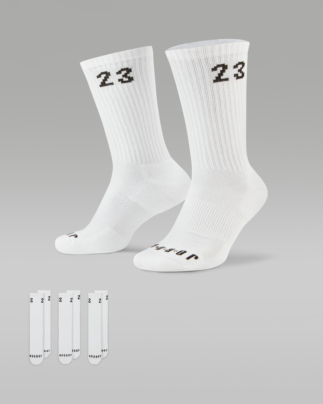 Jordan Essentials Crew-Socken (3 Paar) - Weiß/Schwarz