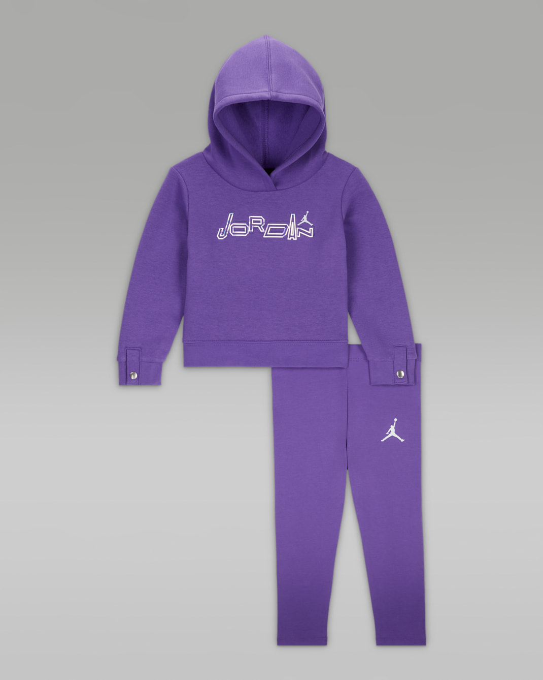 Conjunto de dos piezas para bebé Jordan Take Flight Leggings Set - Veneno morado