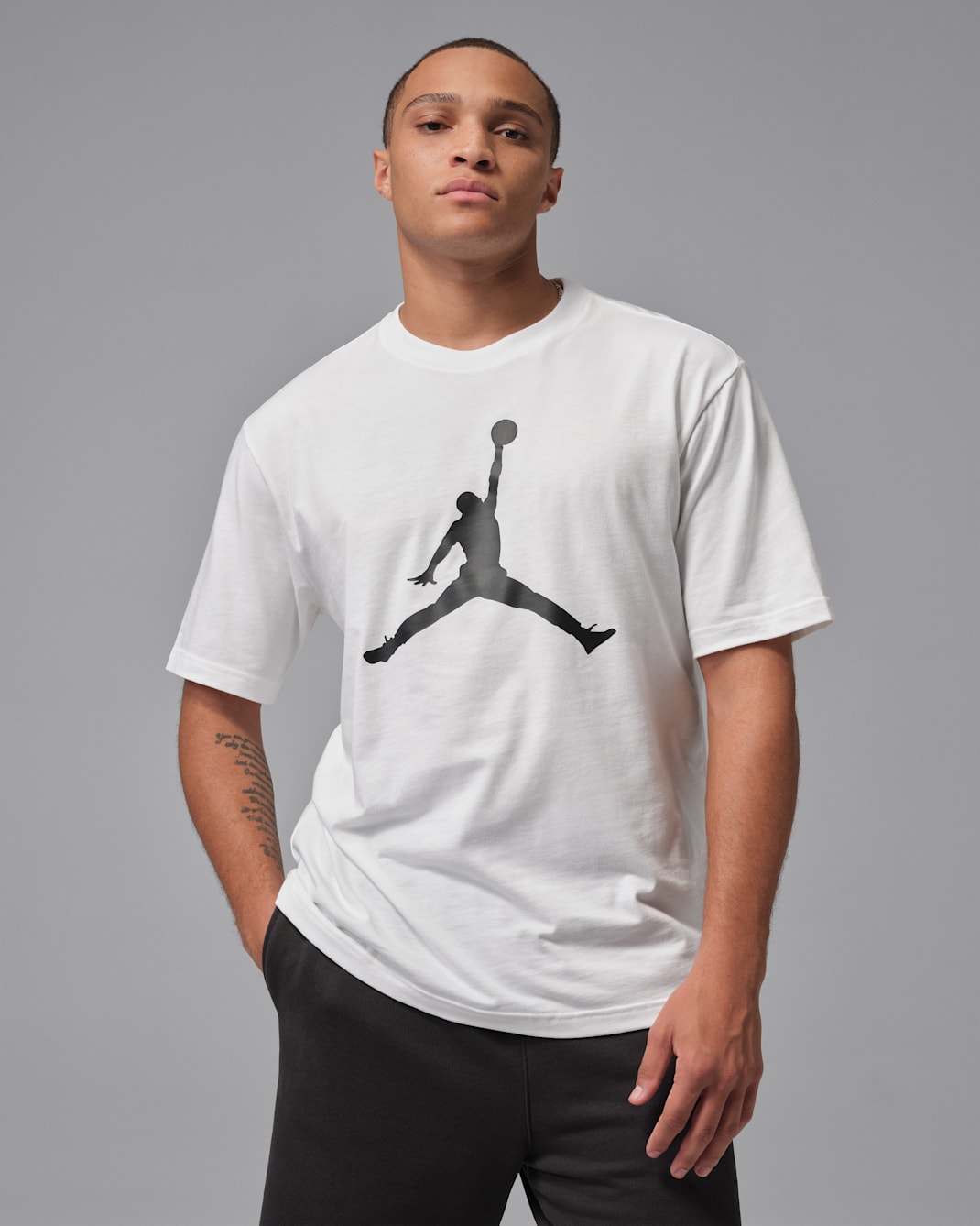 Pánské tričko Jordan - Bílá/Černá/Černá