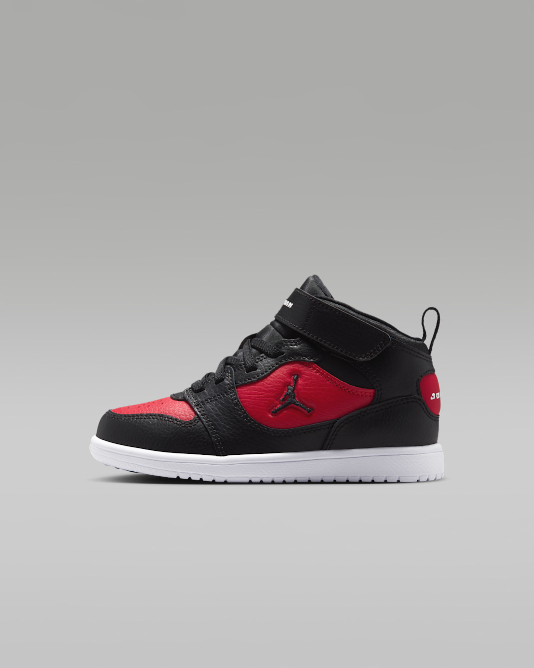 Jordan Court Connect Mid Little Kids' Shoes - Black/Gym Red/White/Black