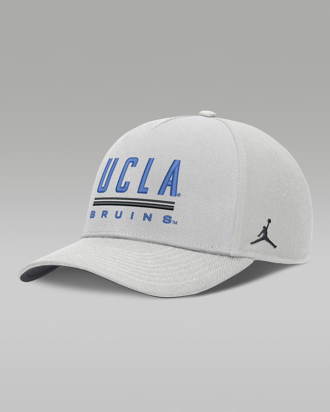 Gorra universitaria Dri-FIT ajustable Jordan para hombre UCLA Sideline Practice Rise - Gris