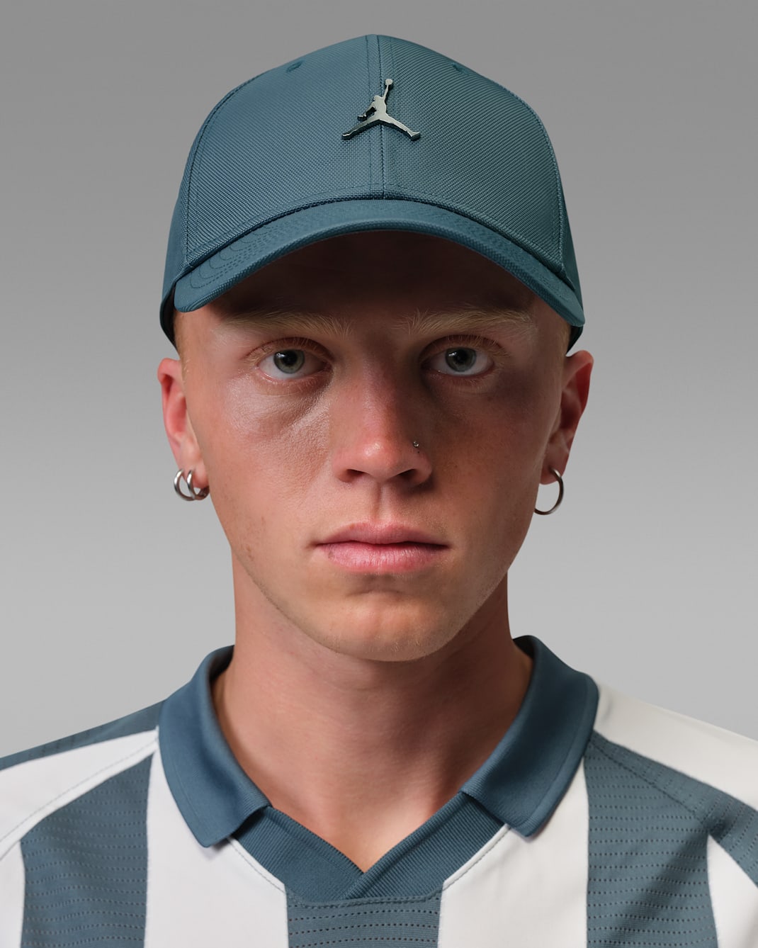 Strukturerad keps Jordan Rise med Jumpman i metall - Ash Green