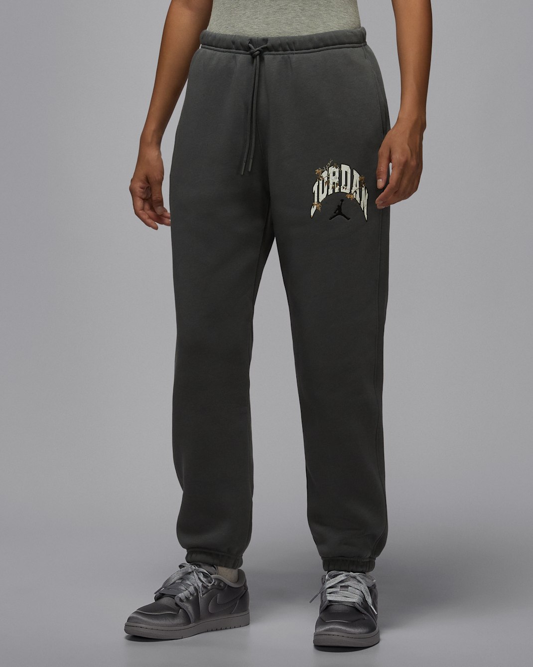 조던 브루클린 플리스 여성 리얼트리 팬츠 - 아이언 그레이/블랙