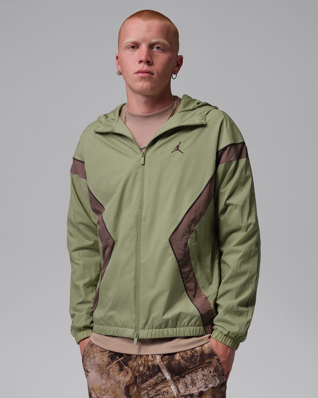 Jordan Brooklyn Men's Hooded Draft Jacket - Alligator/Alligator/Velvet Brown/Velvet Brown