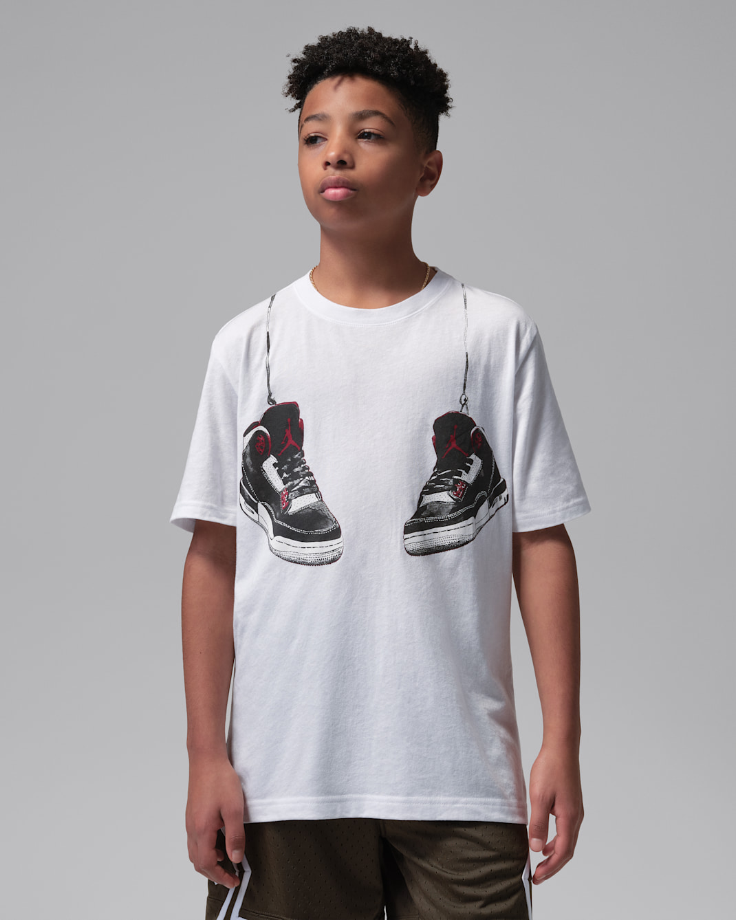 Jordan Big Kids' Hanging AJ3 T-Shirt - White