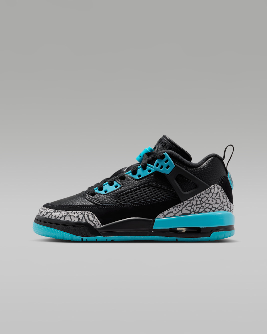 Jordan Spizike Low Big Kids' Shoes - Black/Gamma Blue/Wolf Grey