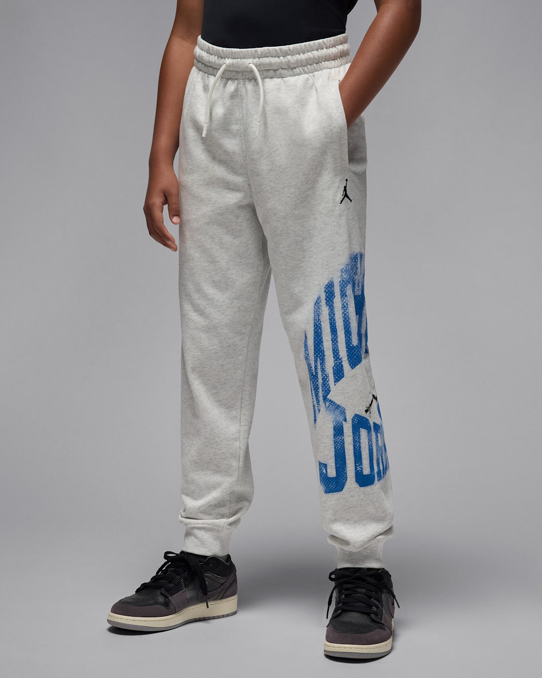 Pants Jumpman de French Terry para niños talla grande Jordan MVP - Abedul jaspeado