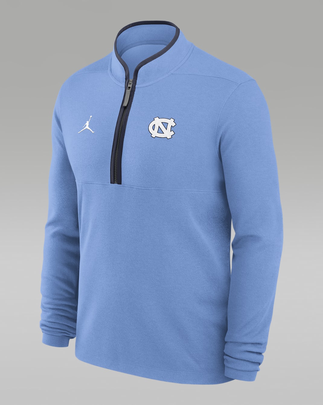 North Carolina Victory Men's Jordan Brand Dri-FIT College 1/2-Zip Long-Sleeve Top - Light Blue