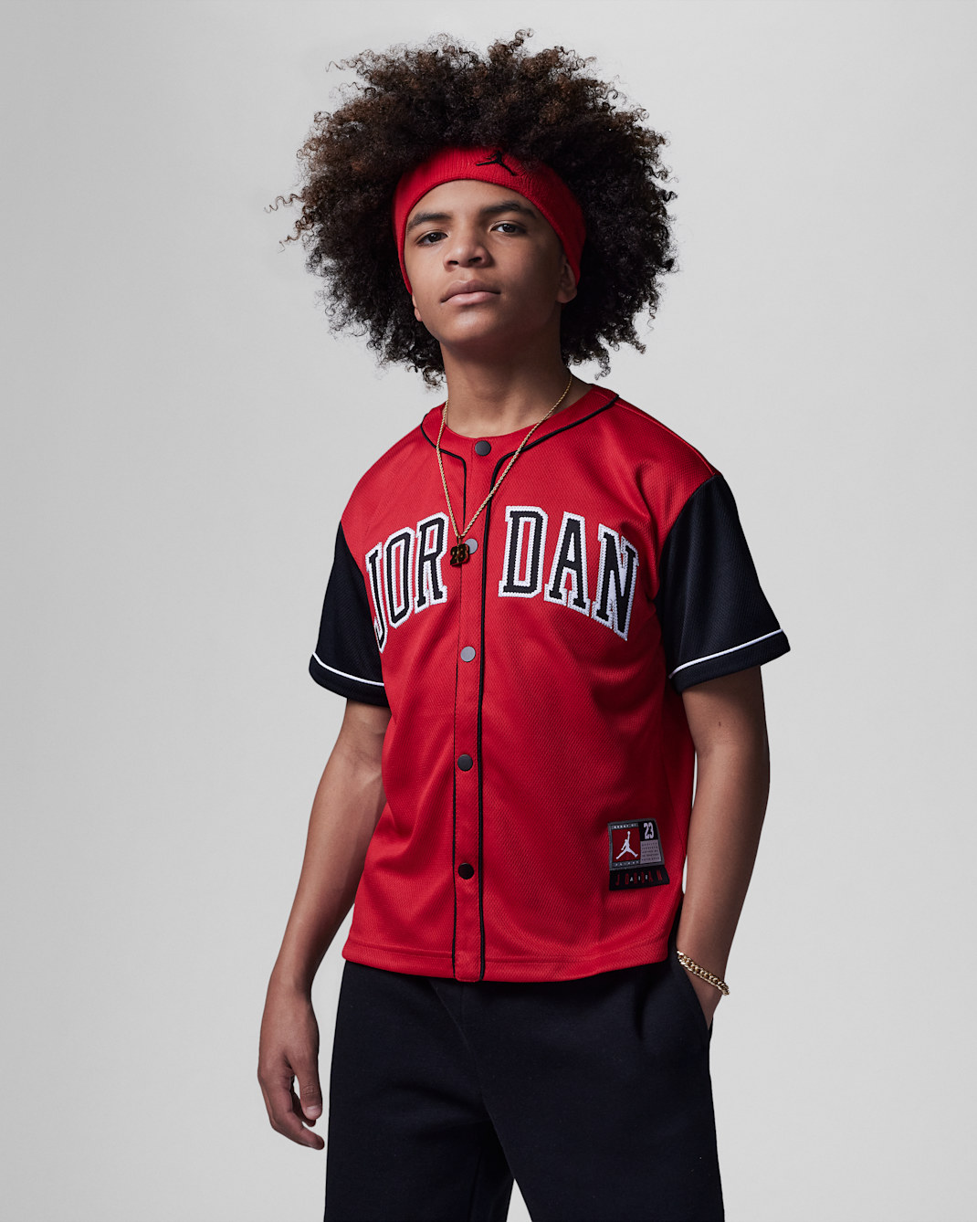 Jordan Big Kids' Baseball Jersey - Gym Red
