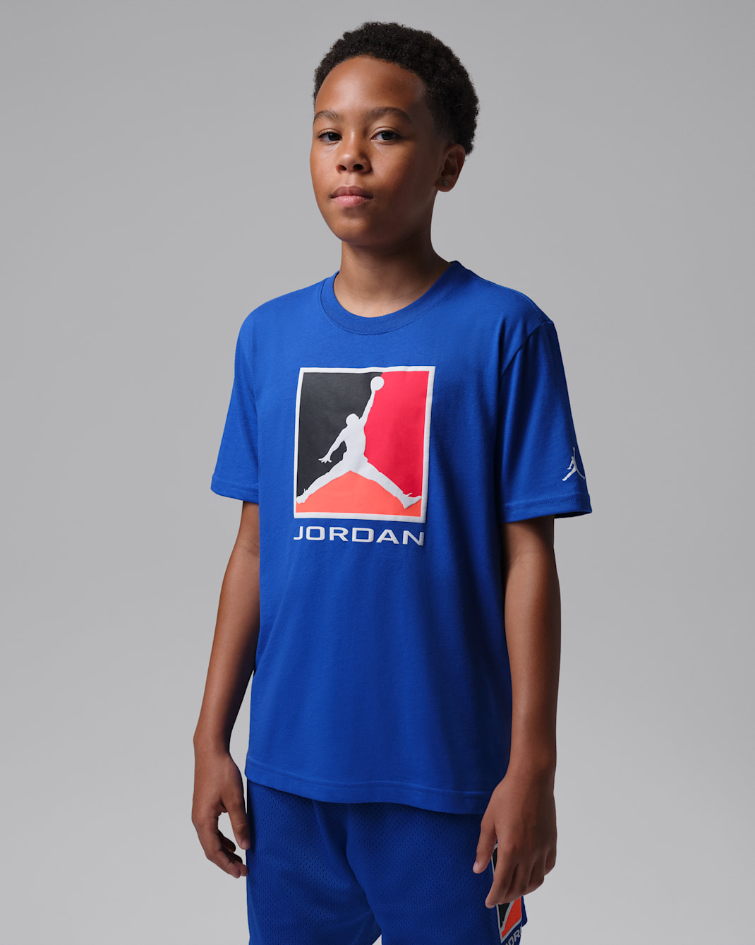 Jordan Flight Essentials Boxed Logo 3.0 T-Shirt (ältere Kinder) - Game Royal