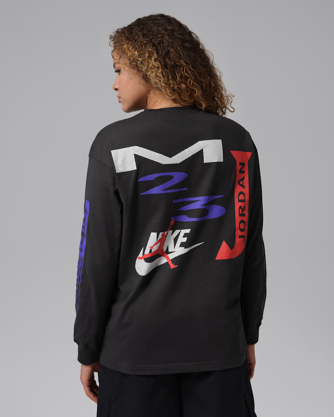 Jordan Flight Women's Oversized Long-Sleeve T-Shirt - Off Noir