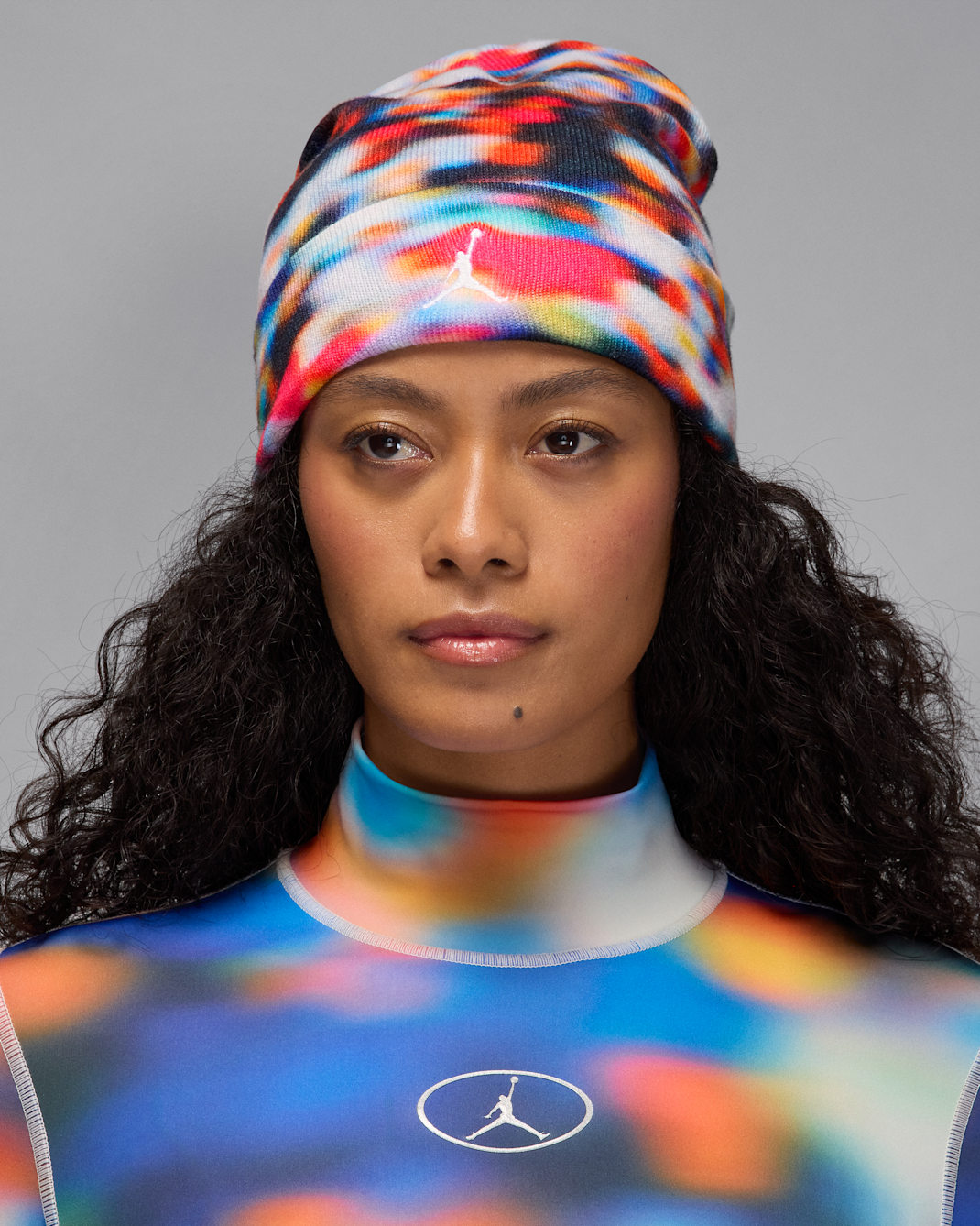 Jordan Peak Essential Mountainside Beanie - White/White