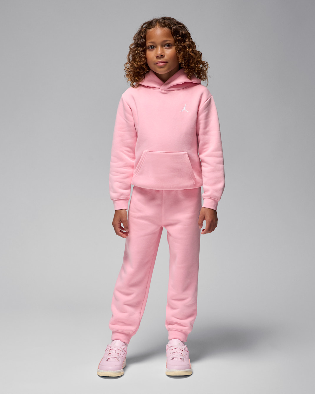 Jordan MJ Brooklyn Fleece tweedelige hoodieset voor kleuters - Medium Soft Pink