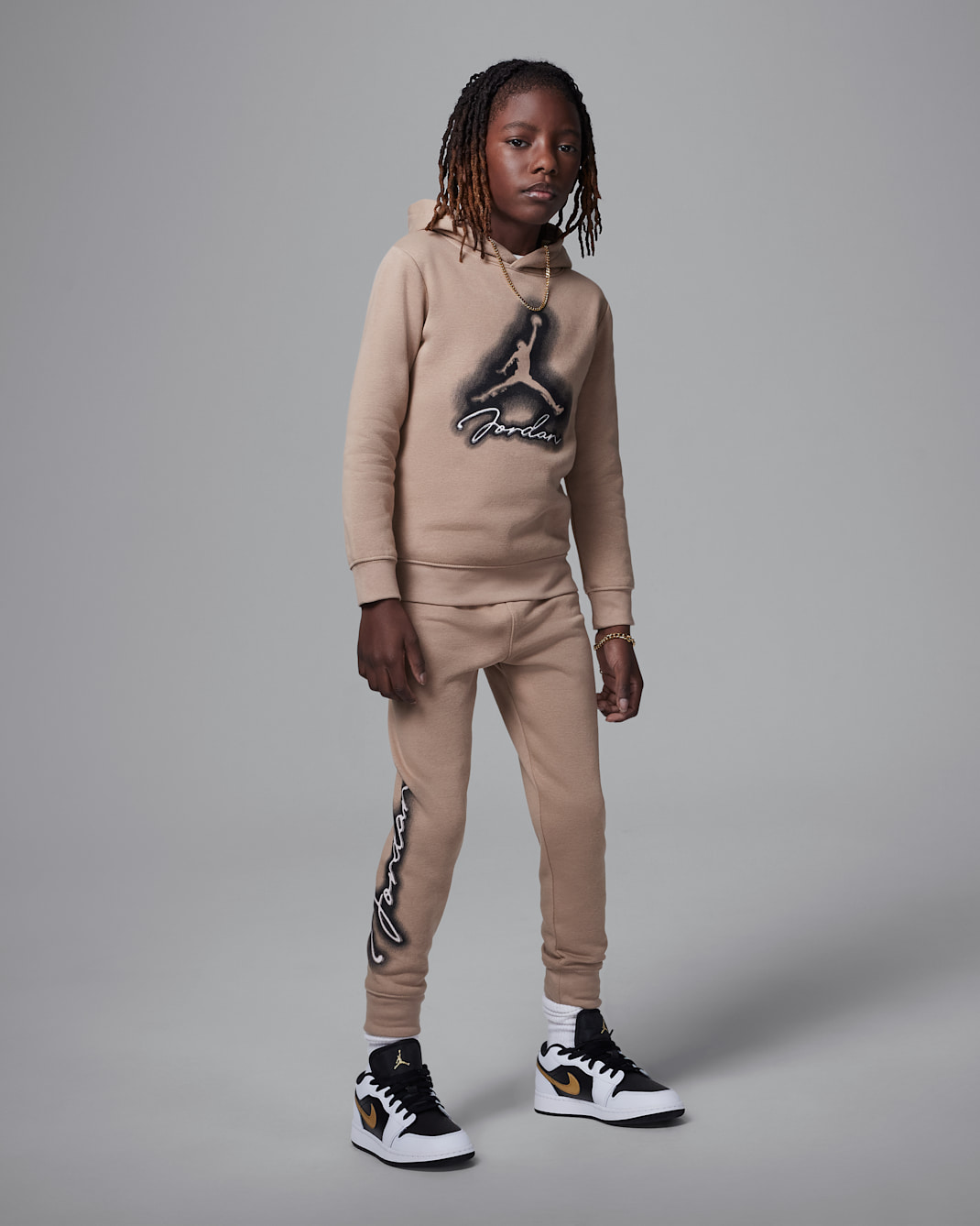 Jordan MVP Little Kids' 2-Piece Fleece Pullover Hoodie Set - Desert Camo